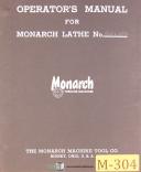 Monarch-Monarch 1000 13\" EE, Precision Lathe, Install Parts & Lubrication Manual 1954-1000-13\"-EE-01